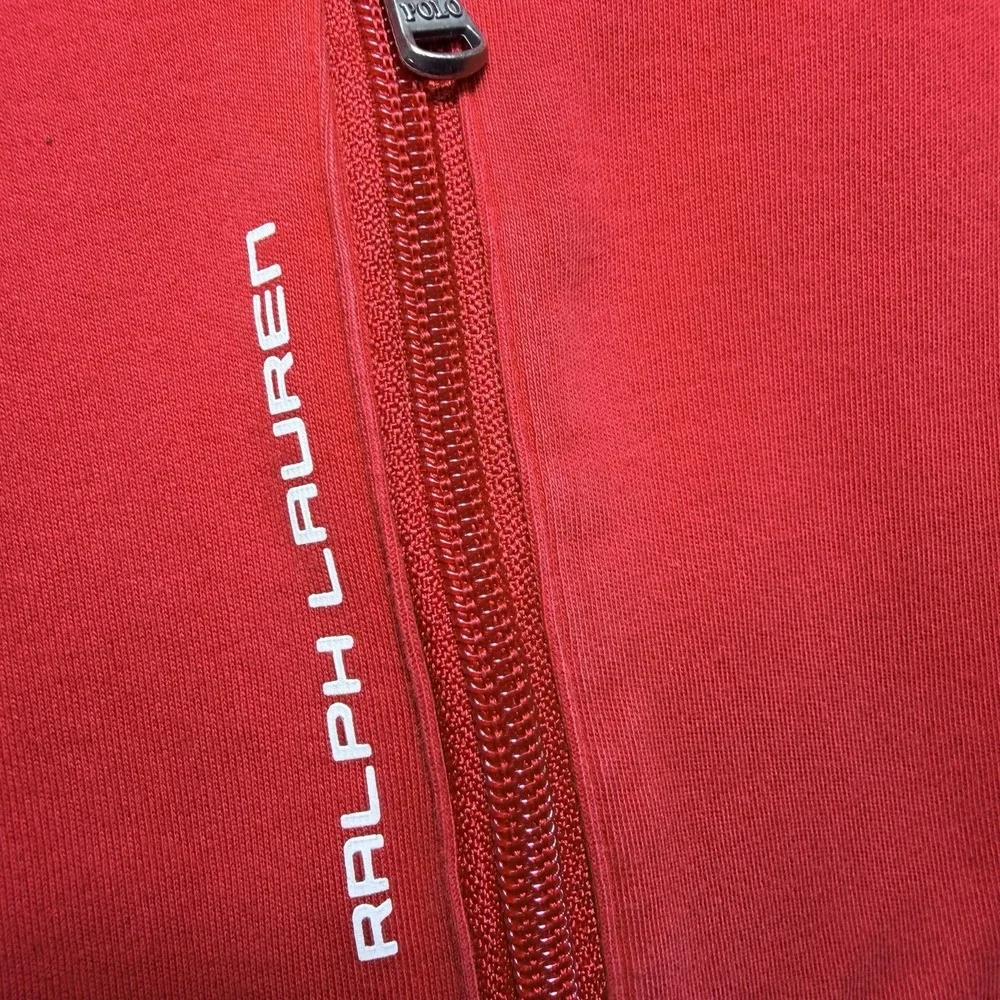 Polo Ralph Lauren XXL Track Red Cotton Pony Logo Knit Performance Jacket